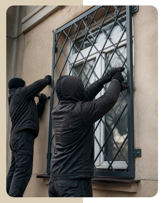 Установка антивандальных решеток на окна в Кизляре